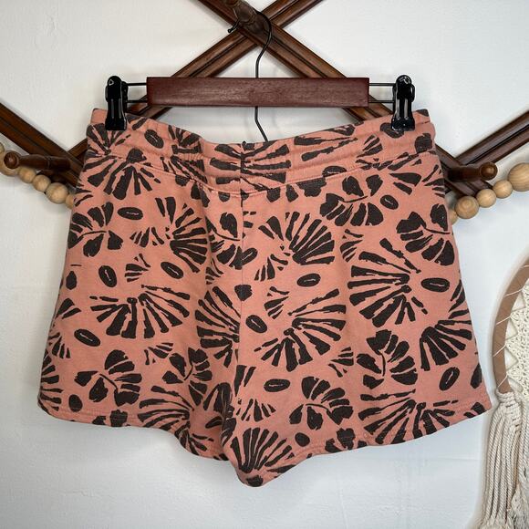 Pact Monterey Orange Black Pattern Pull On Shorts - Picture 2 of 3